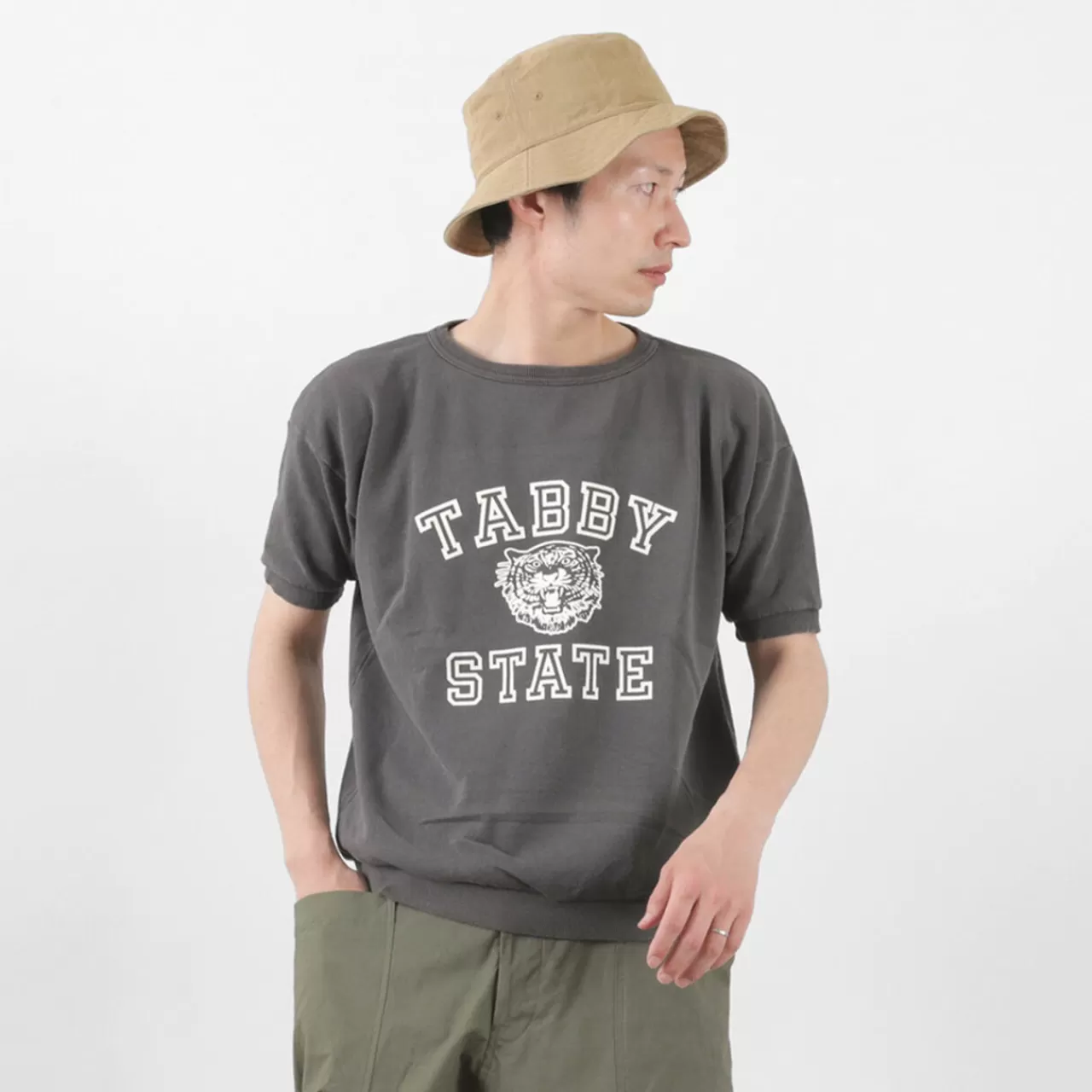 MIXTA Short Sleeves>Vintage Print Short Sleeve Sweatshirt