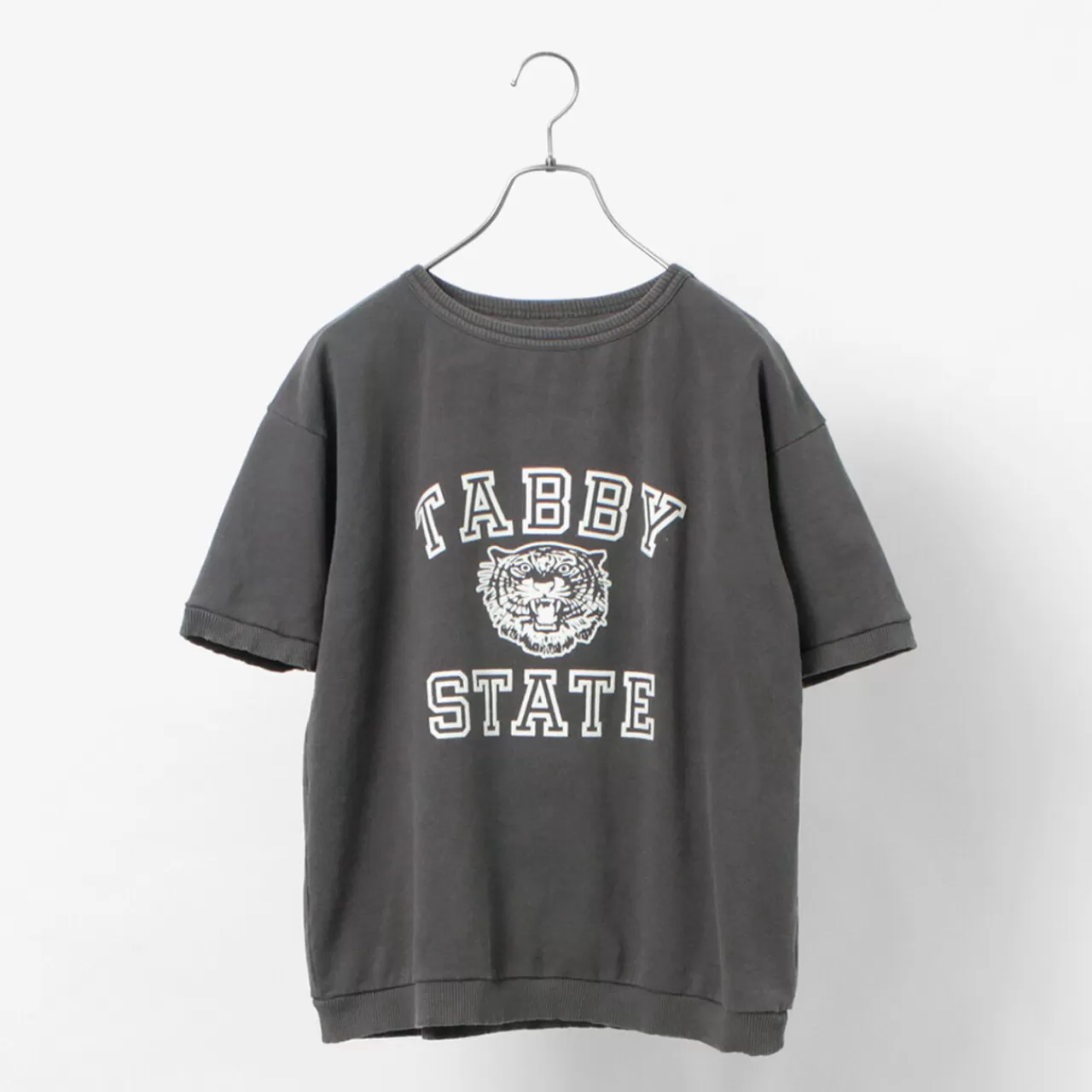 MIXTA Short Sleeves>Vintage Print Short Sleeve Sweatshirt