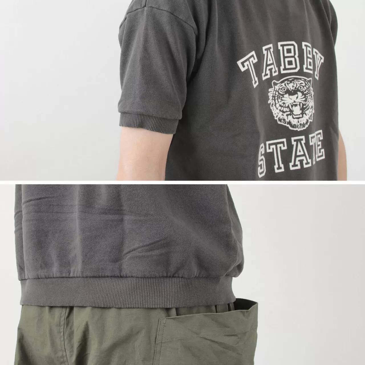 MIXTA Short Sleeves>Vintage Print Short Sleeve Sweatshirt