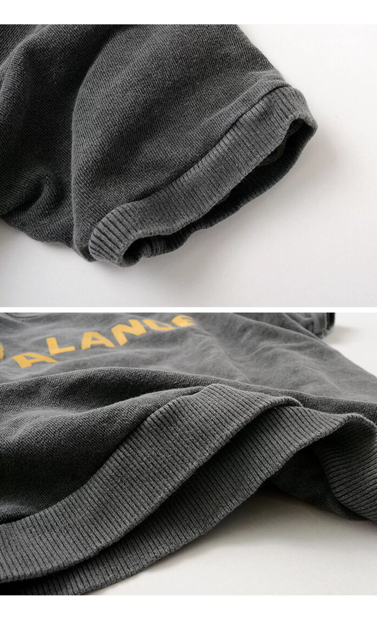 MIXTA Short Sleeves>Vintage Short-Sleeved Printed Sweatshirt (Valance) Vintageblack