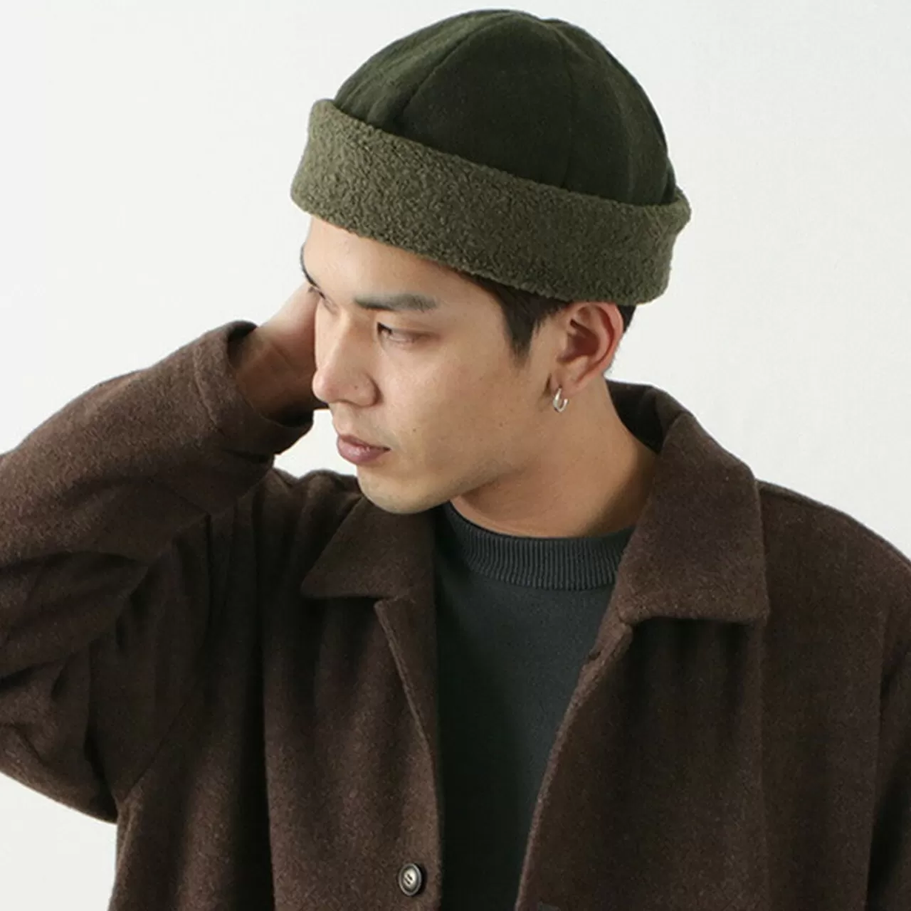 HIGHER Hats>Vintage Wool Flannel Beanie