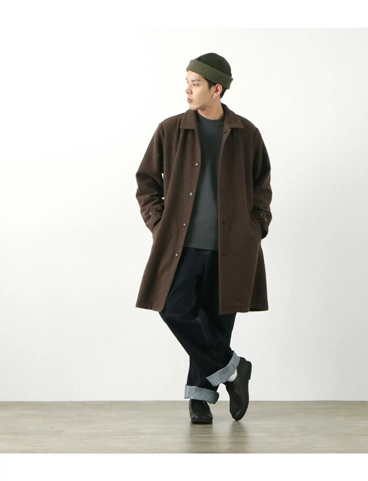HIGHER Hats>Vintage Wool Flannel Beanie