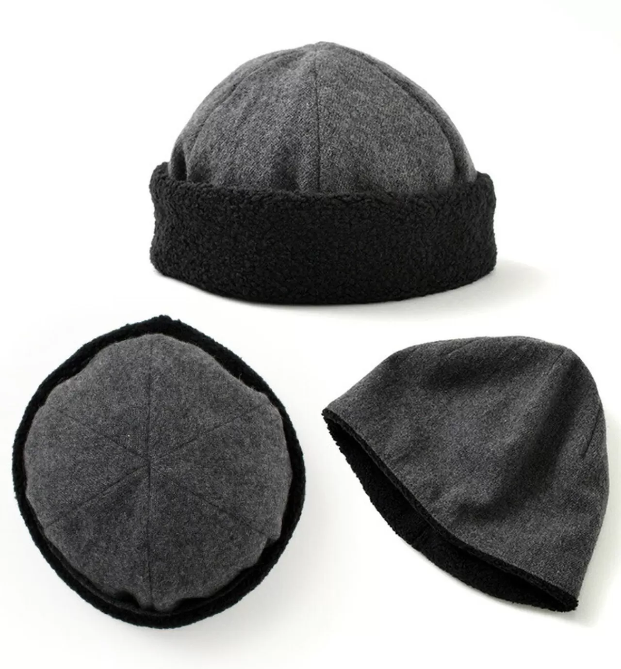HIGHER Hats>Vintage Wool Flannel Beanie