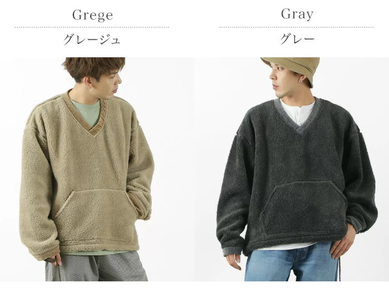 FNOR Fleece>V-Neck Boa Pullover