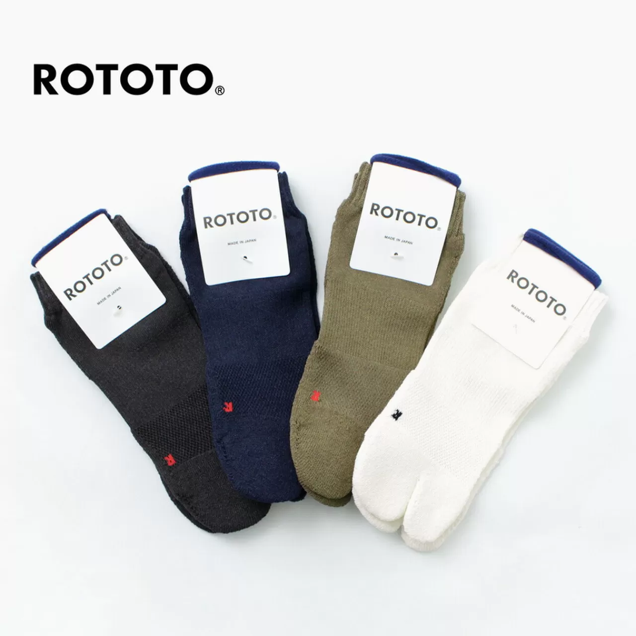 ROTOTO Socks>Washi Tabi Pile Ankle Socks