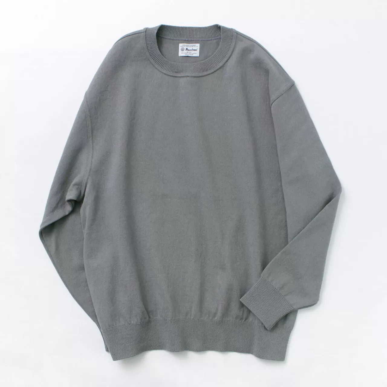 YONETOMI NEW BASIC Long Sleeves>Wave Cotton Knit Pullover