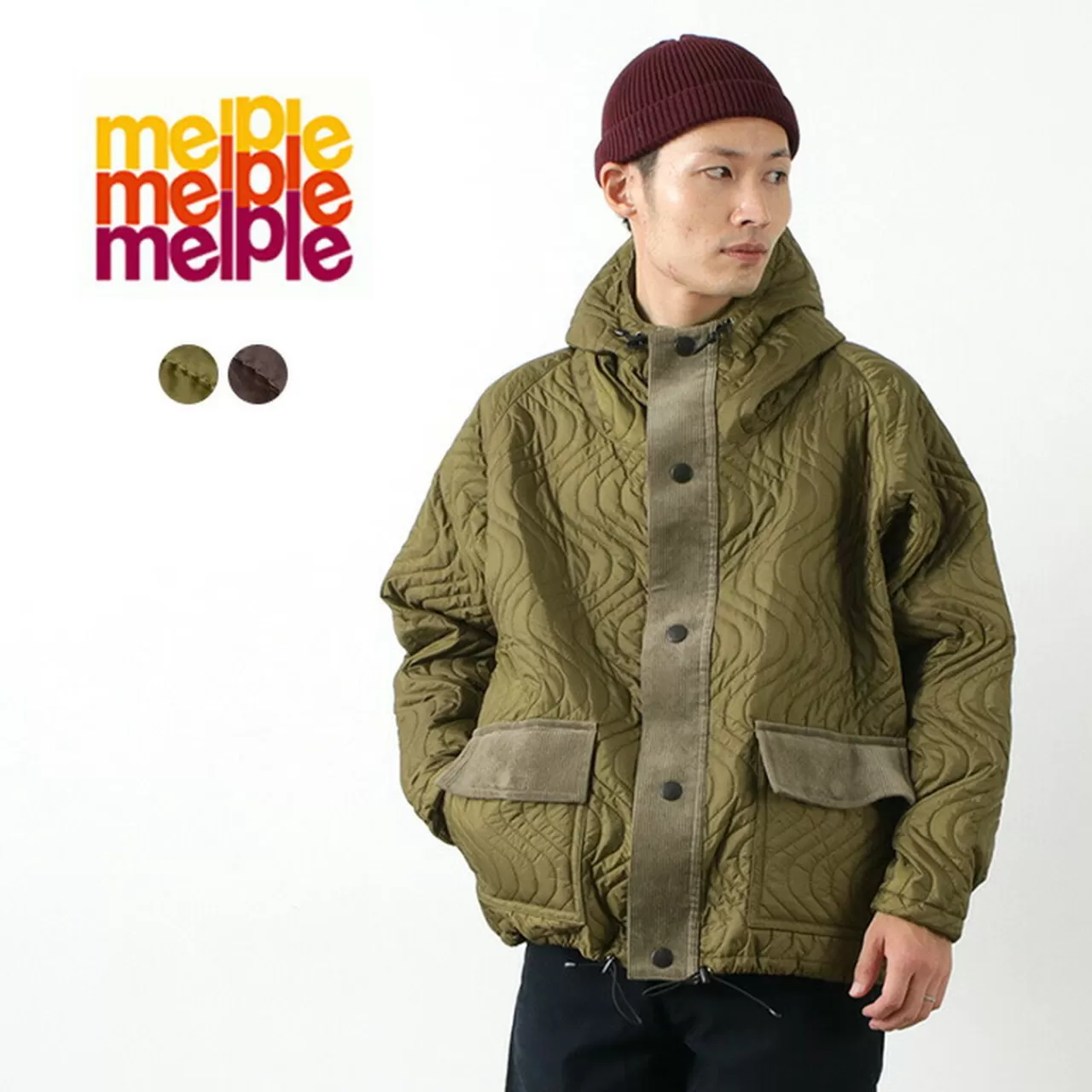 MELPLE Jackets>Waves Quilted Fishing Hoodie