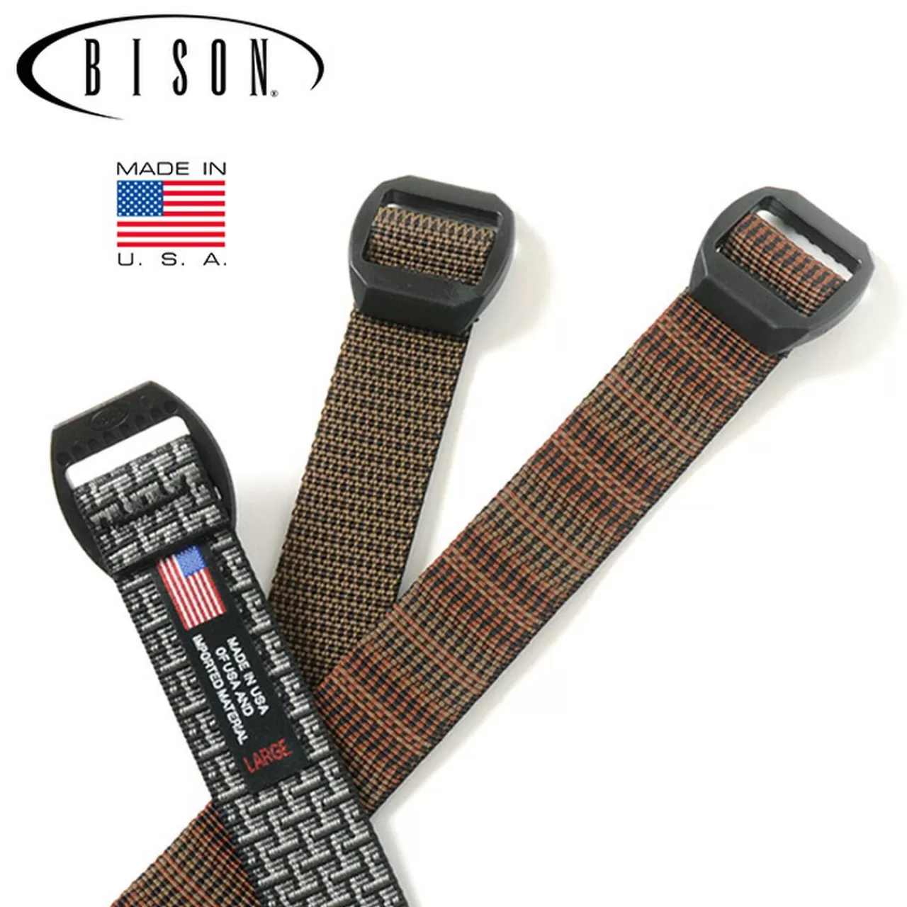 BISON Belt>Webbing Belt 30Mm Pattern Nylon Belt