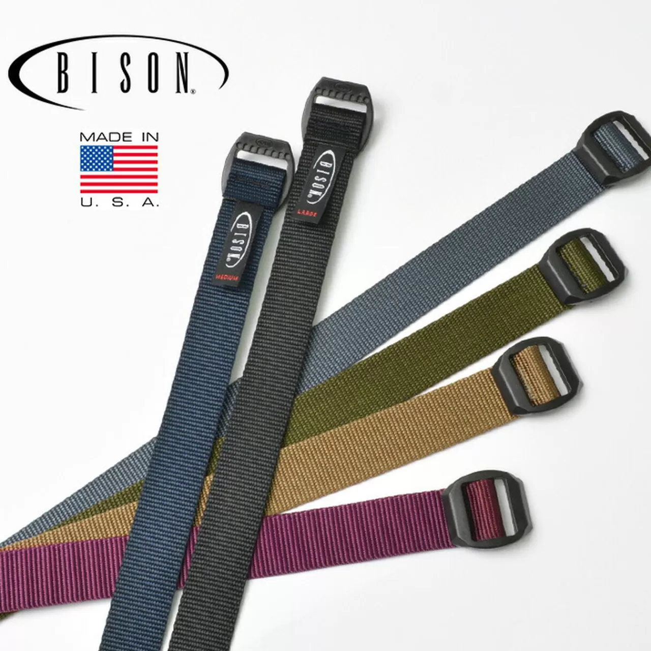 BISON Belt>Webbing Belt 30Mm Plain Nylon Belt