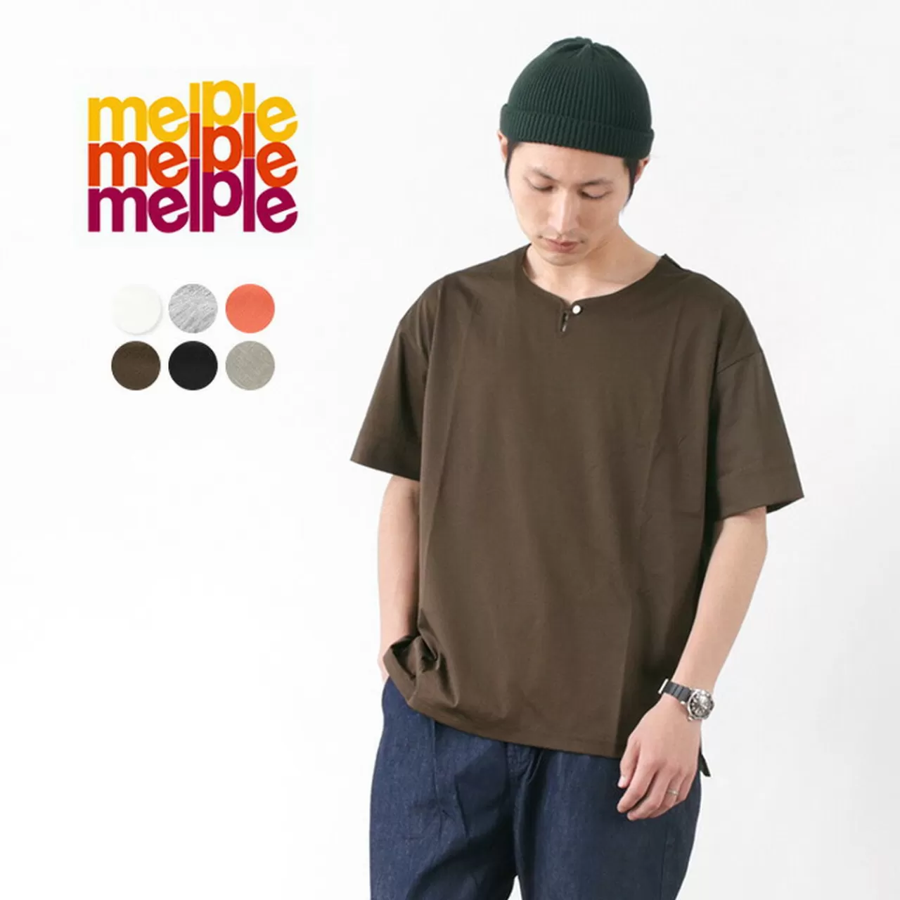 MELPLE Short Sleeves>Weekender Key Neck Tee