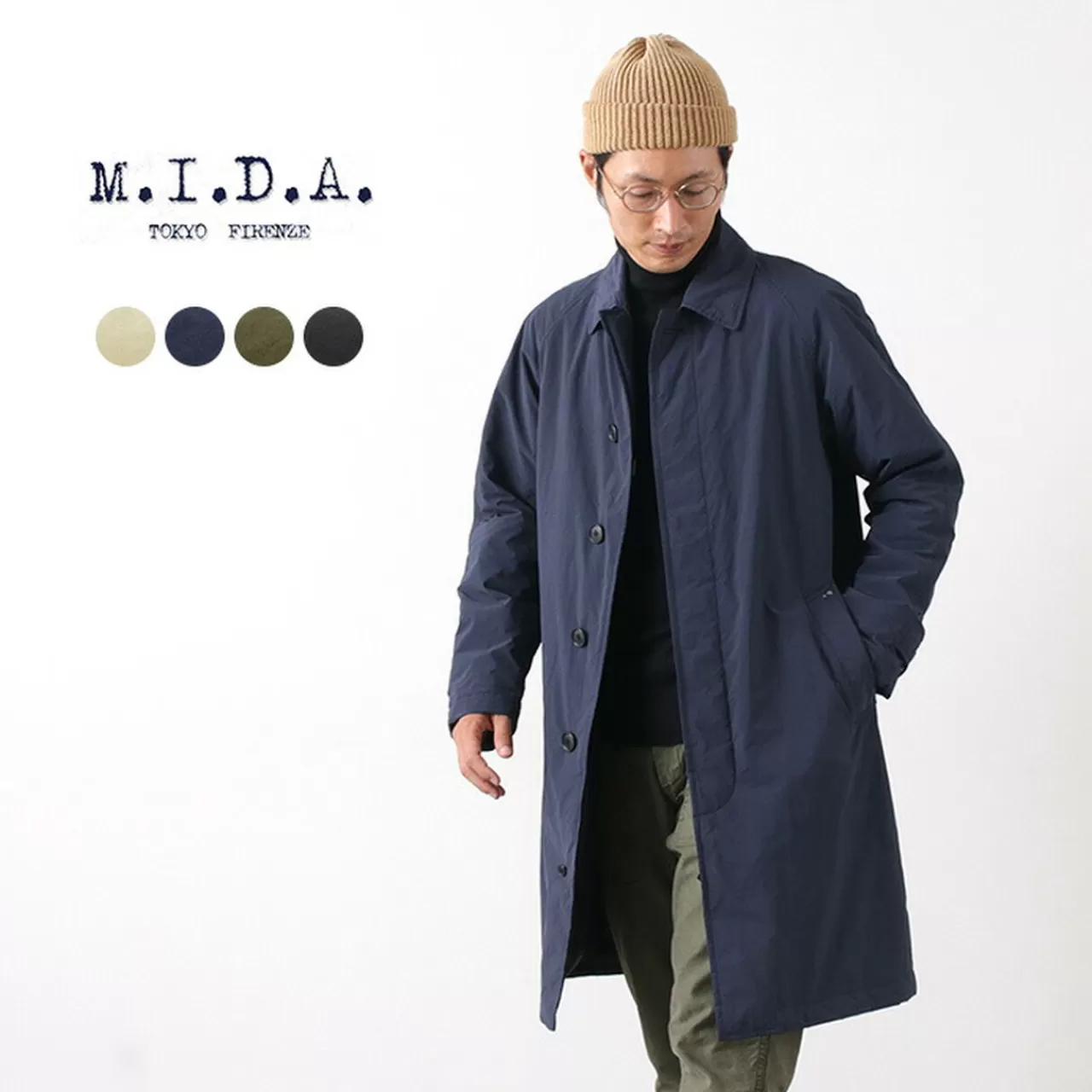 M.I.D.A. Coats>Weller Cotton Stencil Collar Coat