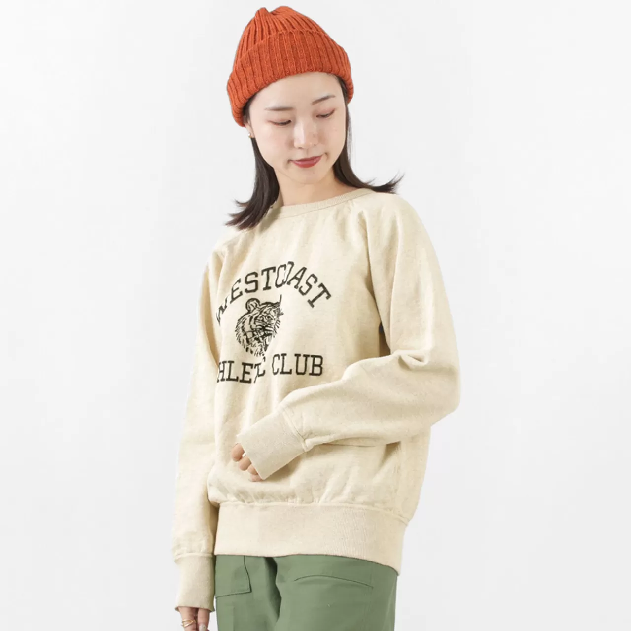 MIXTA Long Sleeves>West Coast Athletic Club Raglan Sleeve Crew Neck Sweat Sweatshirt