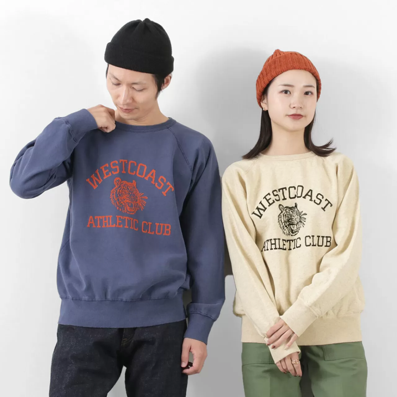 MIXTA Long Sleeves>West Coast Athletic Club Raglan Sleeve Crew Neck Sweat Sweatshirt