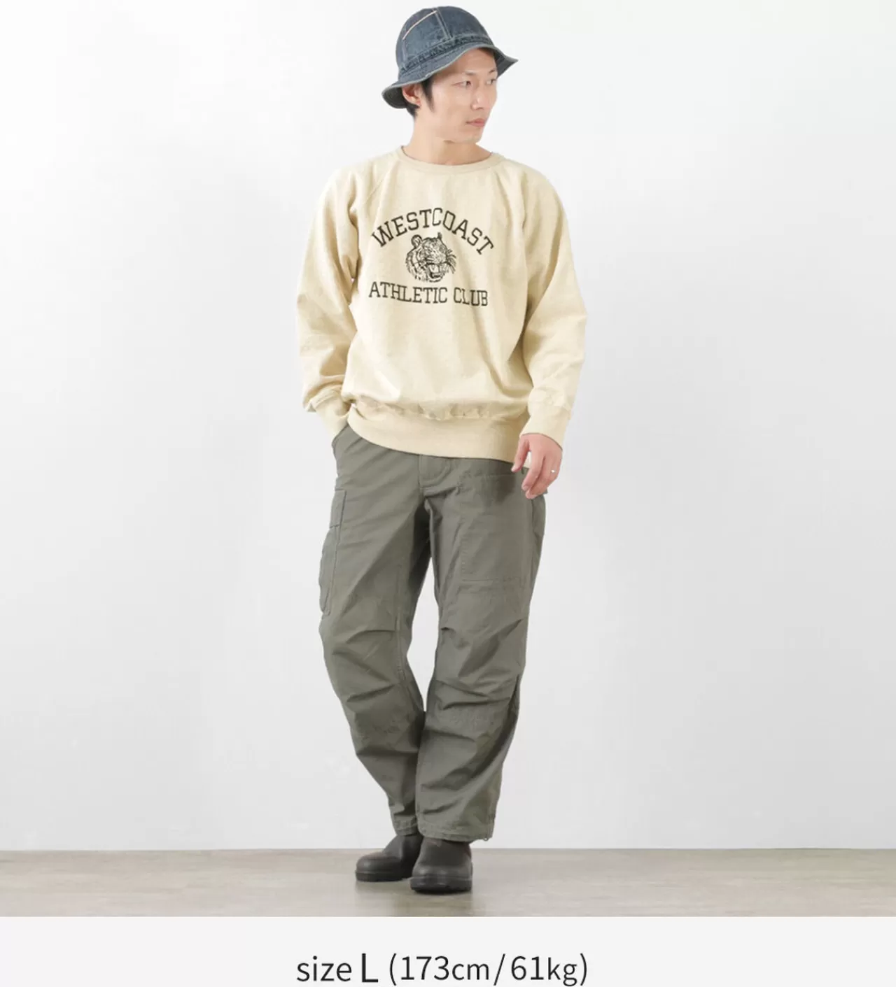 MIXTA Long Sleeves>West Coast Athletic Club Raglan Sleeve Crew Neck Sweat Sweatshirt