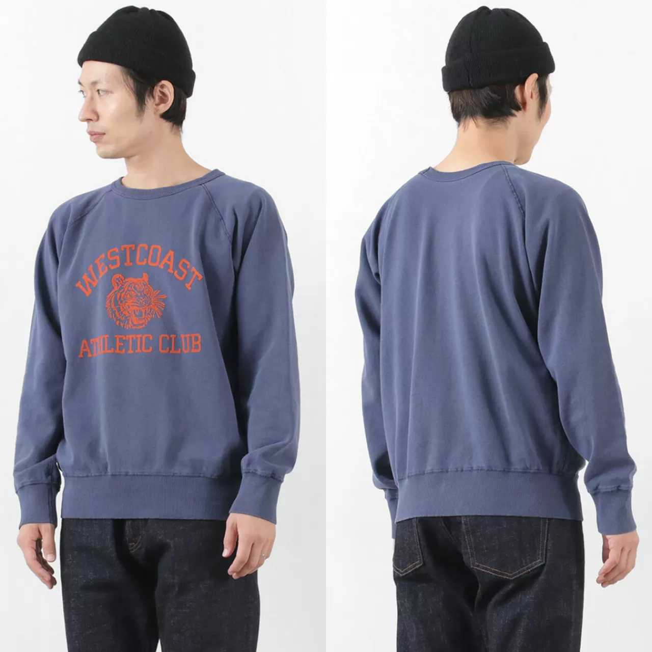 MIXTA Long Sleeves>West Coast Athletic Club Raglan Sleeve Crew Neck Sweat Sweatshirt