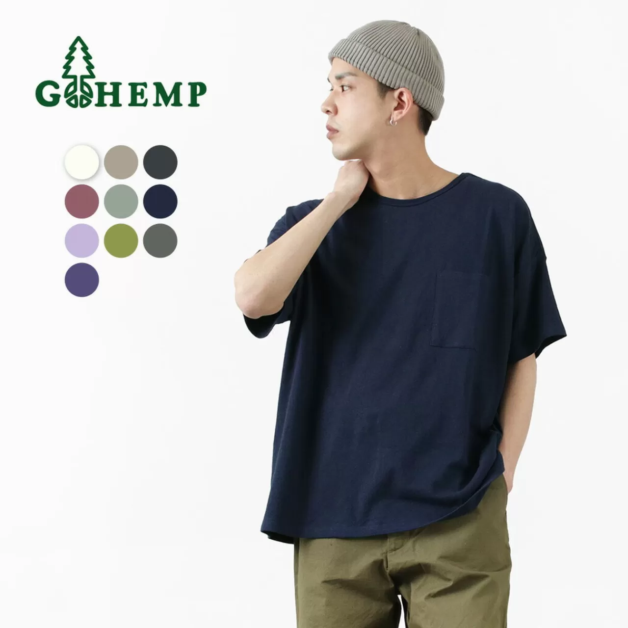 GOHEMP Short Sleeves>Wide Pocket T-Shirt