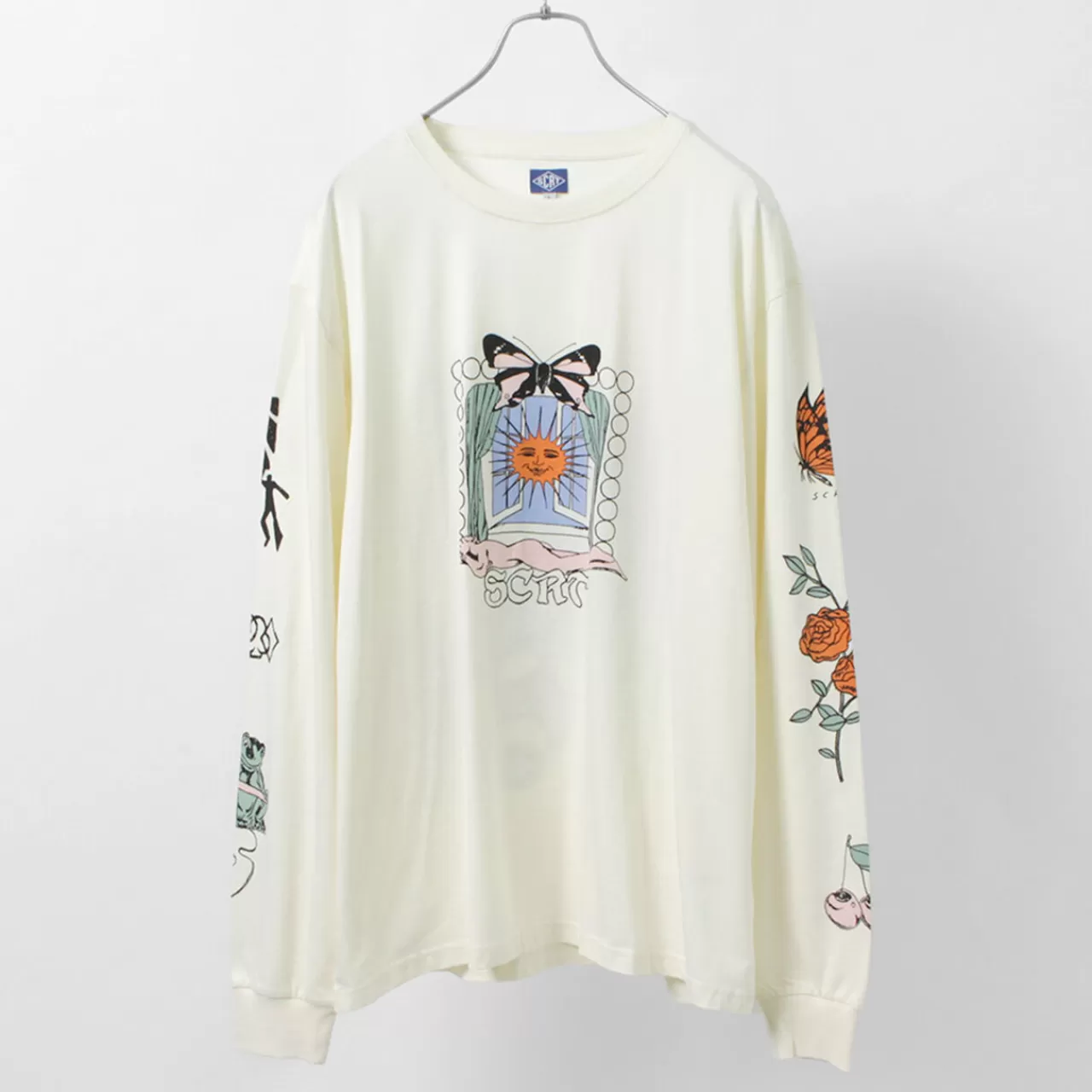 STAY CREATIVE Co. Long Sleeves>Window Long Sleeve T-Shirt Beige