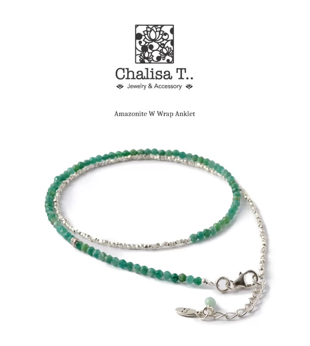 CHALISA T.. Anklets>W-Wrap Anklet Amazonite