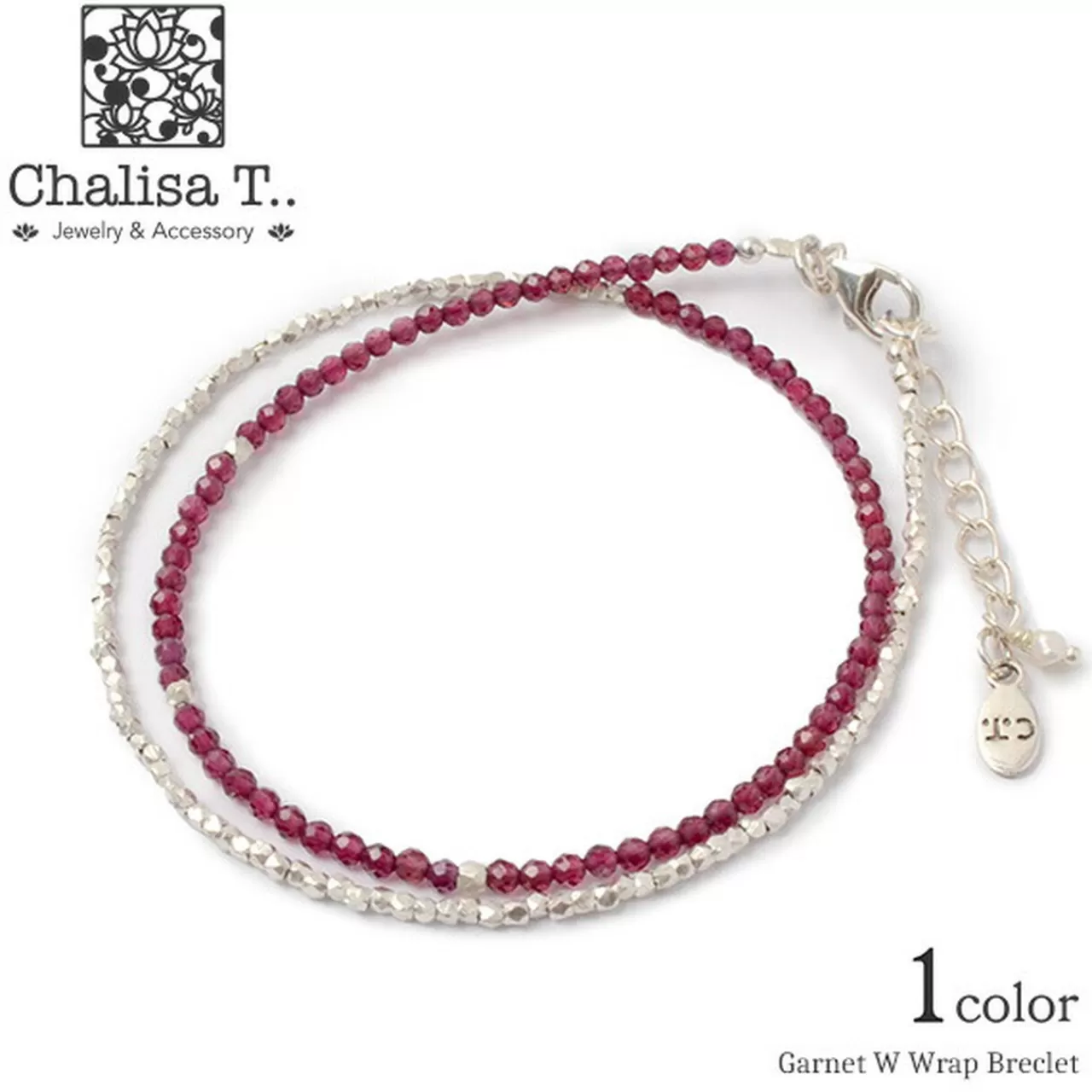 CHALISA T.. Bracelets>W-Wrap Bracelet Garnet