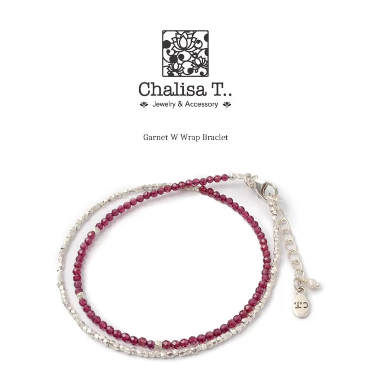 CHALISA T.. Bracelets>W-Wrap Bracelet Garnet